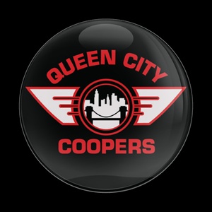 Magnetic Car Grille Dome Badge-Club Queen City Coopers