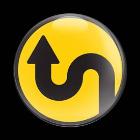 SIGN CURVE YELLOW 101