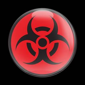 SIGN BIOHAZARD RED