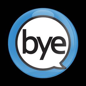 Magnetic Car Grille Dome Badge-Sign Bye Blue