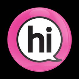 Magnetic Car Grille Dome Badge-Sign Hi Pink
