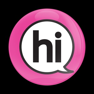 Magnetic Car Grille Dome Badge-Sign Hi Pink