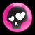 SKULL BLACK ON PINK