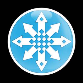 Magnetic Car Grille Dome Badge-Seasonal Snow Flakes