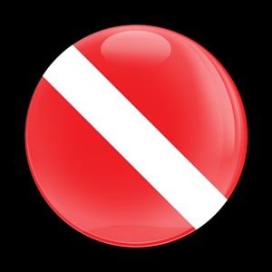 Magnetic Car Grille Dome Badge-Sports Scuba Diving