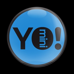Magnetic Car Grille Dome Badge-YO MINI Blue