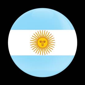 Magnetic Car Grille Dome Badge-Flag Argentinian