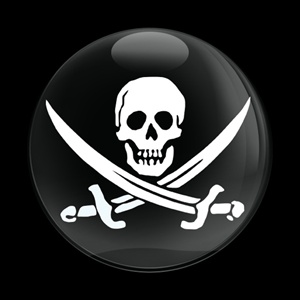 Magnetic Car Grille Dome Badge-Jolly Roger