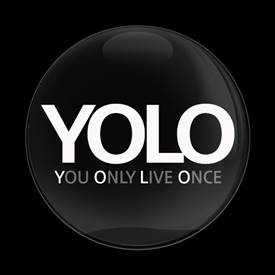 Magnetic Car Grille Dome Badge-Sign Yolo Black