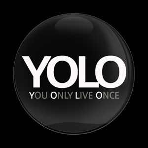 Magnetic Car Grille Dome Badge-Sign Yolo Black