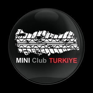 Magnetic Car Grille Dome Badge-Club MINI Turkiye