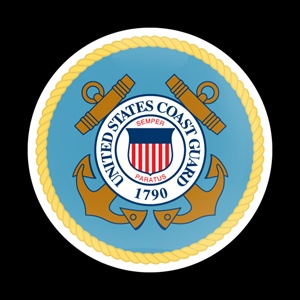 Magnetic Car Grille Dome Badge-Military USCG