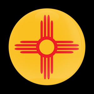 Magnetic Car Grille Dome Badge-Flag New Mexico US State