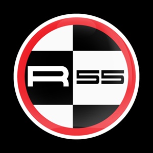 Magnetic Car Grille Dome Badge-MINI R55 Red