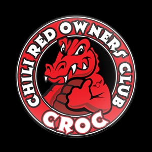 Magnetic Car Grille Dome Badge-Club Chili Red Owners Club