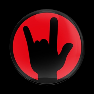 Magnetic Car Grille Dome Badge-Rockon Red