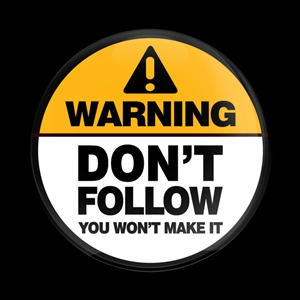 Magnetic Car Grille Dome Badge-Warning