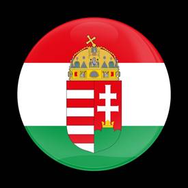 Magnetic Car Grille Dome Badge-Flag Hungary