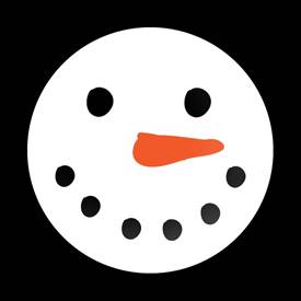Magnetic Car Grille Dome Badge-Seasonal Snowman