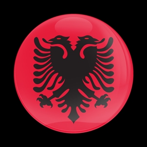 Magnetic Car Grille Dome Badge-Flag Albanian