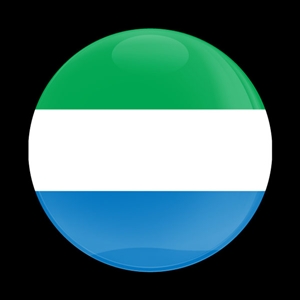 Magnetic Car Grille Dome Badge-Flag Sierra Leone