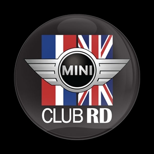Magnetic Car Grille Dome Badge-Club MINI Club RD