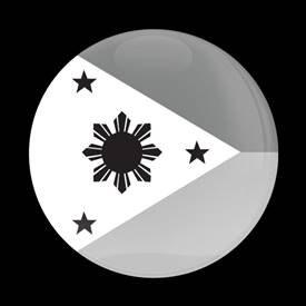 Magnetic Car Grille Dome Badge-Flag Philippines BlackJack