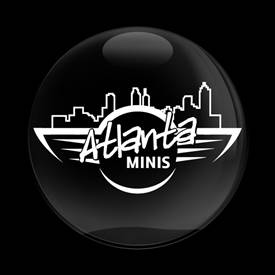 Magnetic Car Grille Dome Badge-Club Atalanta MINIS Black