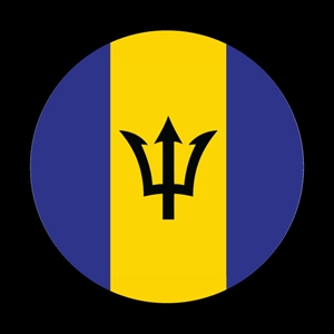 Magnetic Car Grille Dome Badge-Flag Barbados