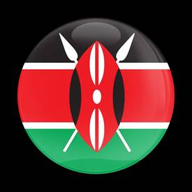 Magnetic Car Grille Dome Badge-Flag Kenya