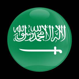 Magnetic Car Grille Dome Badge-Flag Saudi Arabia