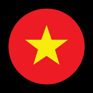 Magnetic Car Grille Dome Badge-Flag Vietnam