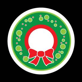 Magnetic Car Grille Dome Badge-Seasonal Wreath