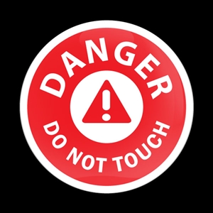Magnetic Car Grille Dome Badge-Danger Do Not Touch