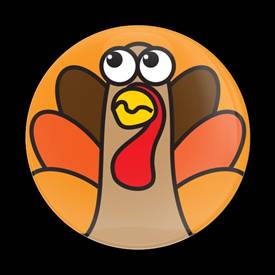 Magnetic Car Grille Dome Badge-Seasonal Thanksgiving Turkey