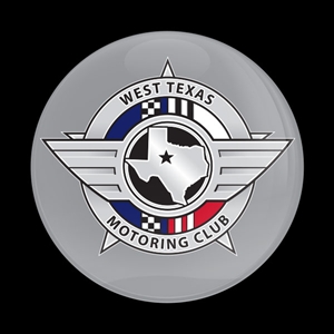 Magnetic Car Grille Dome Badge-West Texas Motoring Club