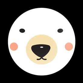 Magnetic Car Grille Dome Badge-Seasonal Polar Bear