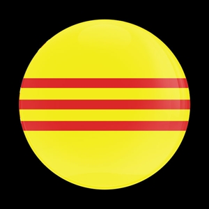 Magnetic Car Grille Dome Badge-Flag South Vietnam