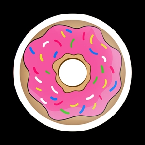 Magnetic Car Grille Dome Badge-Seasonal Sprinkled Donut