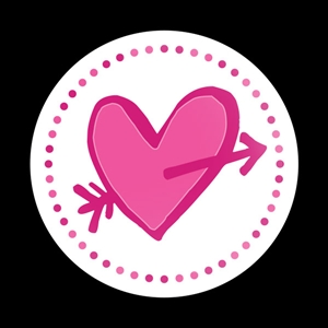 Magnetic Car Grille Dome Badge-Seasonal Cupid Heart