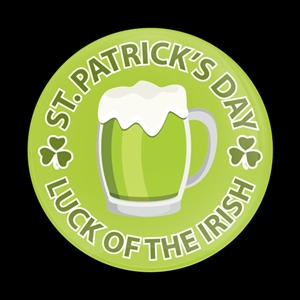 Magnetic Car Grille Dome Badge-Seasonal Green Beer