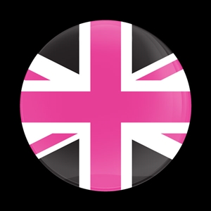 Magnetic Car Grille Dome Badge-Flag UK PinkJack