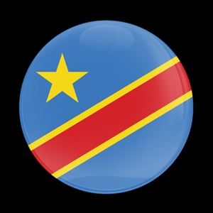 Magnetic Car Grille Dome Badge-Flag Congo