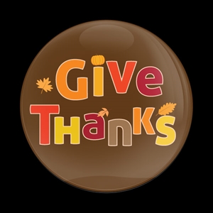 Magnetic Car Grille Dome Badge-Seasonal Thanksgiving Give Thanks