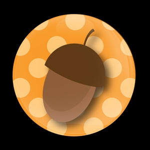 Magnetic Car Grille Dome Badge-Seasonal Thanksgiving Acorn