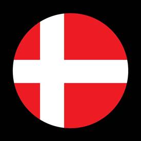 Magnetic Car Grille Dome Badge-Flag Denmark