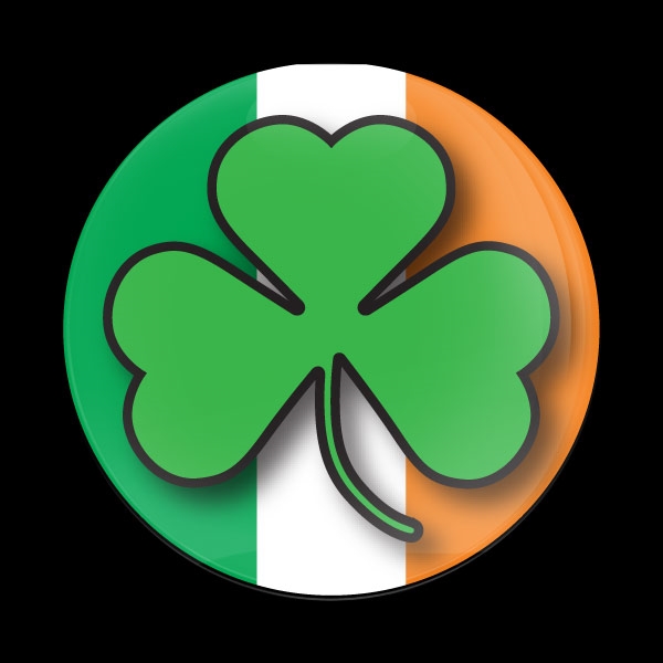 SHAMROCK of IRELAND Red B2.2733 Royale Car Grill Badge Fittings 