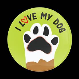 Magnetic Car Grille Dome Badge-I Love My Dog