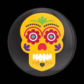 SEASONAL YELLOW CALAVERA SUGAR SKULL