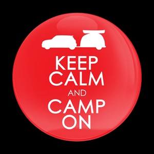 Magnetic Car Grille Dome Badge-Keep Calm Camp On